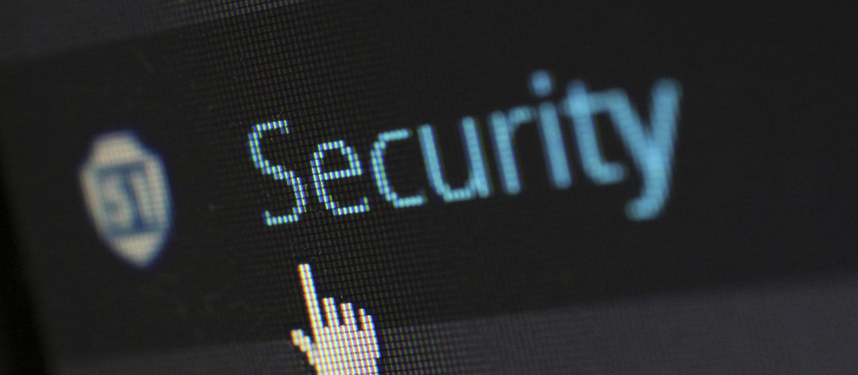 the word security appears on a computer screen