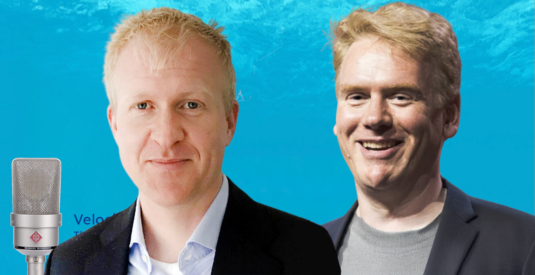 Thomas Dullien and Chris Swan with the Velocity's Edge podcast logo